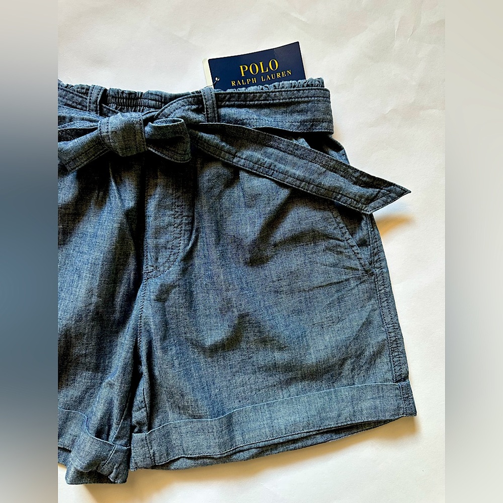 Polo Ralph Lauren Belted Chambray Shorts - Women’s Size XS